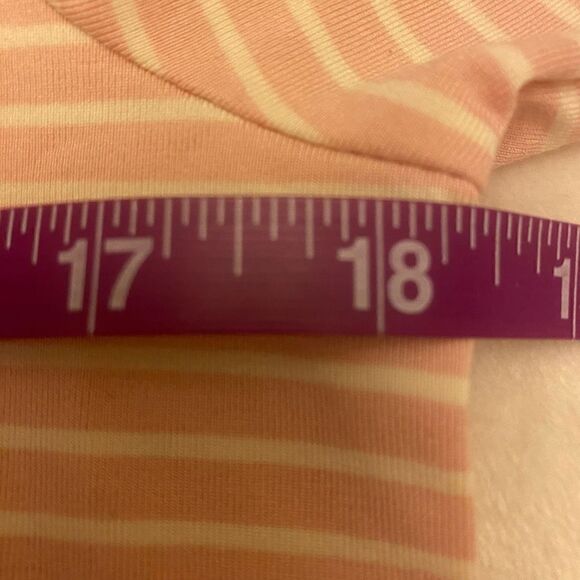 Talbots Effortless Stripe Square Neck Pink and White Top Size Medium - Picture 11 of 13